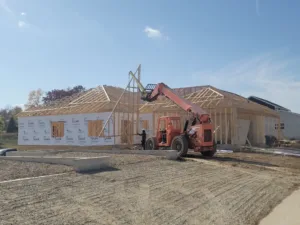 Roof truss installation on Ranches